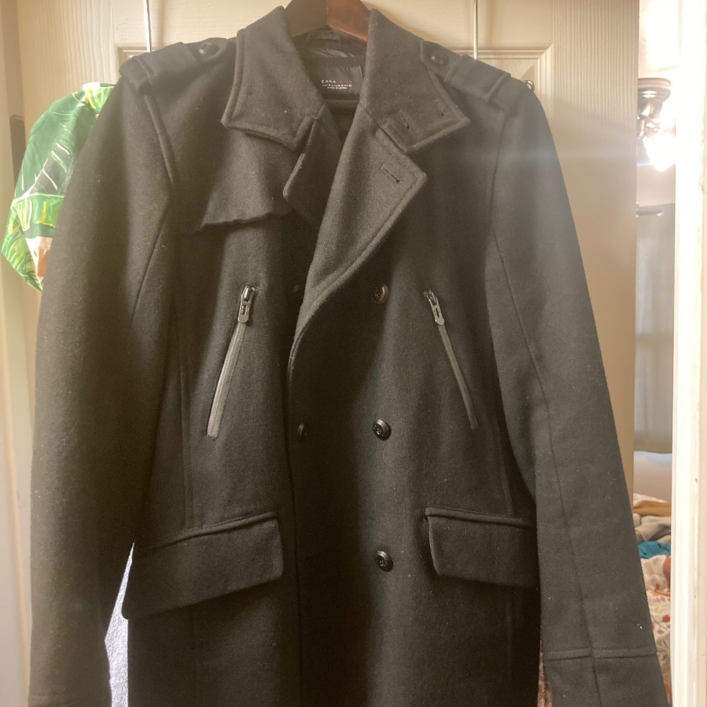 Men’s Zara  Men Peacoat Size Medium